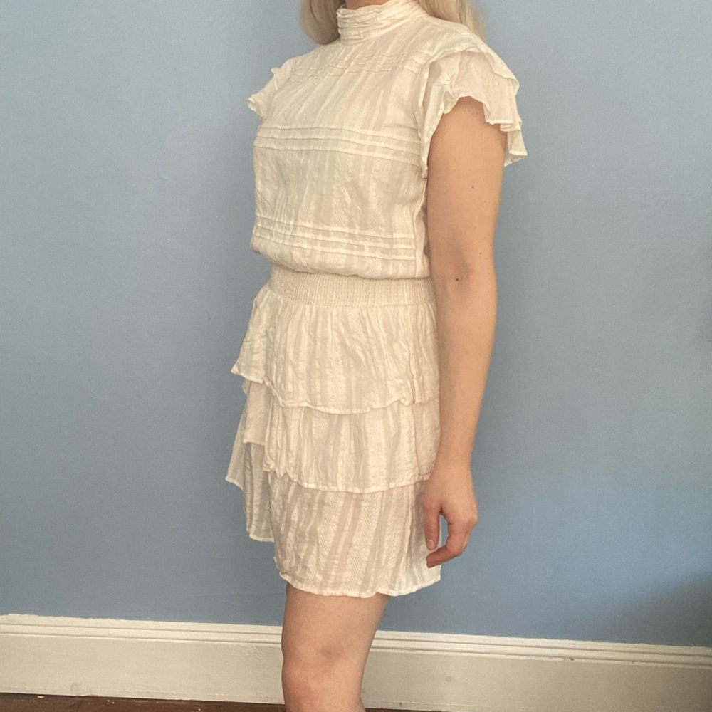 Vero Moda White Ruffled Mini Dress - Picture 4 of 6